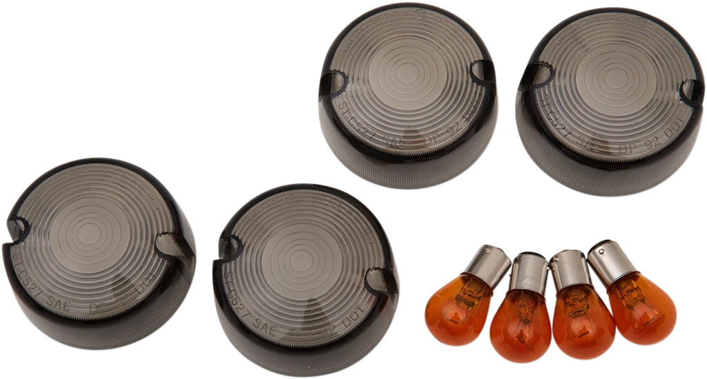 DragSpecialties Smoked Dome Lens Kit - '86-'01 12-0202 - Main Product View