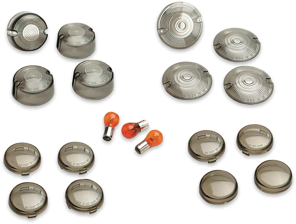DragSpecialties Smoked Dome Lens Kit - '86-'01 12-0202 - Side View