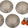 Load image into Gallery viewer, DragSpecialties Smoked Flat Lens Kit - '86-'22 12-0203 - Main Product View