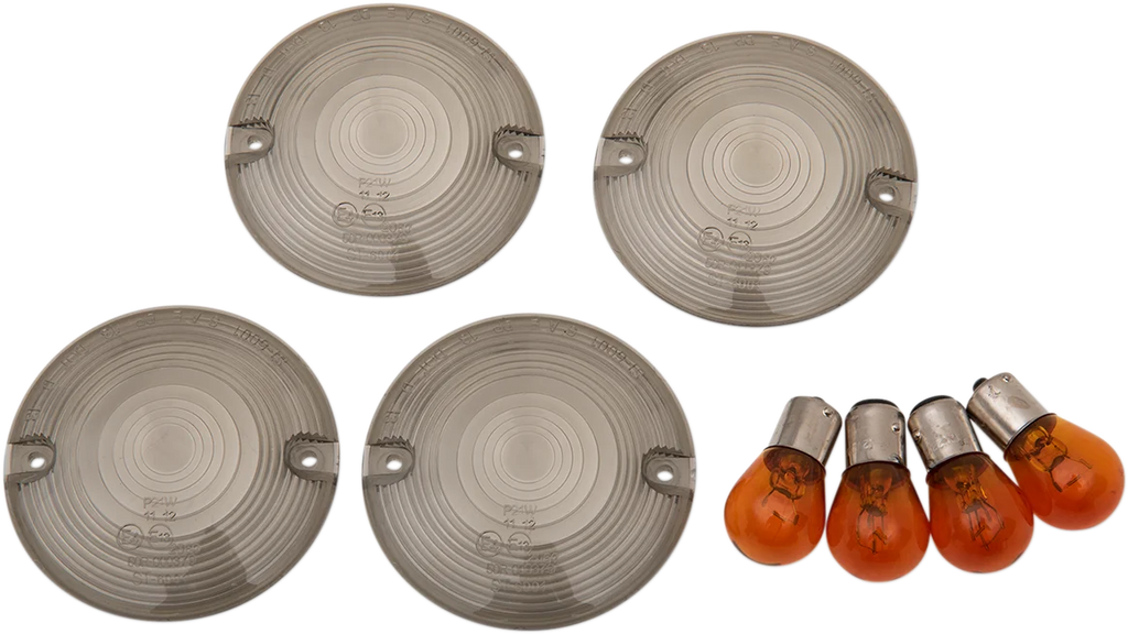 DragSpecialties Smoked Flat Lens Kit - '86-'22 12-0203 - Main Product View