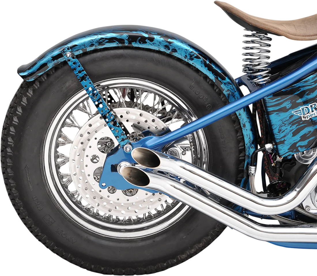 DragSpecialties Smooth Rear Fender - without Taillight/Turn Signal Mount - Steel 72522R - Side View
