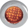 Load image into Gallery viewer, DragSpecialties Snap-In Indicator Light - Amber - Stainless Steel Bezel 162609 - Main Product View