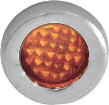Load image into Gallery viewer, DragSpecialties Snap-In Indicator Light - Amber - Stainless Steel Bezel 162609 - Main Product View