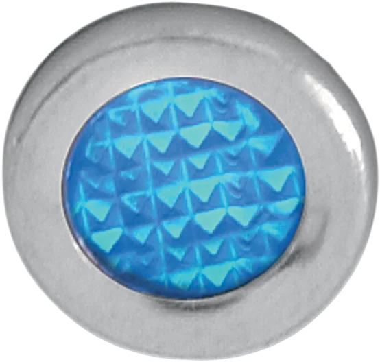 DragSpecialties Snap-In Indicator Light - Blue - Stainless Steel Bezel 162606 - Main Product View
