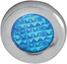 Load image into Gallery viewer, DragSpecialties Snap-In Indicator Light - Blue - Stainless Steel Bezel 162606 - Main Product View