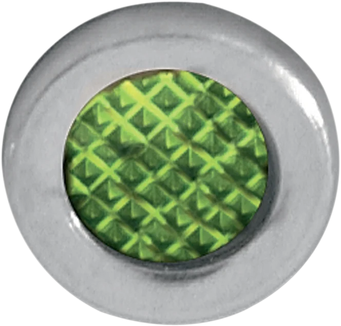 DragSpecialties Snap-In Indicator Light - Green - Stainless Steel Bezel 162607 - Main Product View