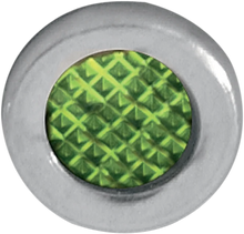Load image into Gallery viewer, DragSpecialties Snap-In Indicator Light - Green - Stainless Steel Bezel 162607 - Main Product View