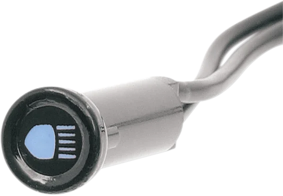 DragSpecialties Snap-In Indicator Light - High Beam - Black Bezel 160902 - Main Product View