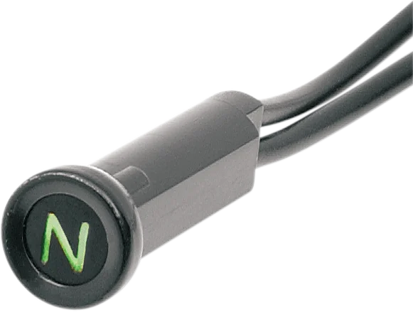 DragSpecialties Snap-In Indicator Light - High Beam - Black Bezel 160902 - Detail View