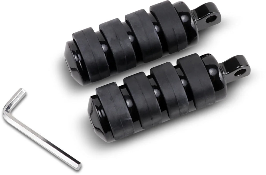 DragSpecialties Soft-Ride Footpeg - Black - Small 361043 - Side View