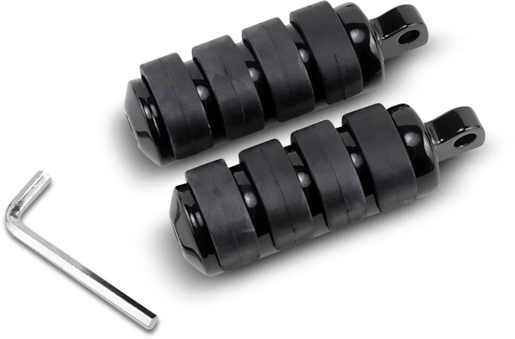 DragSpecialties Soft-Ride Footpeg - Black - Small 361043 - Side View