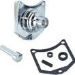 Load image into Gallery viewer, DragSpecialties Solenoid End Cover - Starter Button - Black Wrinkle 79-4002 - Side View