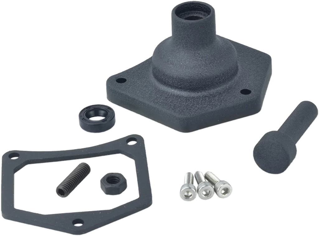 DragSpecialties Solenoid End Cover - Starter Button - Black Wrinkle 79-4005 - Main Product View