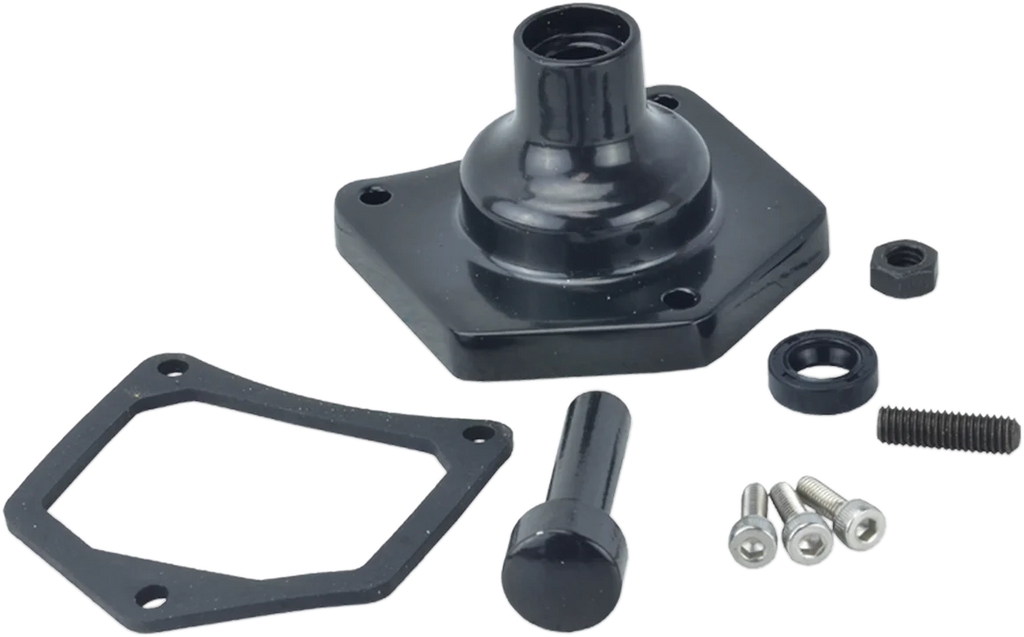 DragSpecialties Solenoid End Cover - Starter Button - Gloss Black 79-4004 - Main Product View