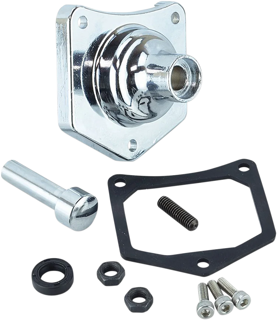 DragSpecialties Solenoid End Cover - Starter Button - Gloss Black 79-4004 - Side View