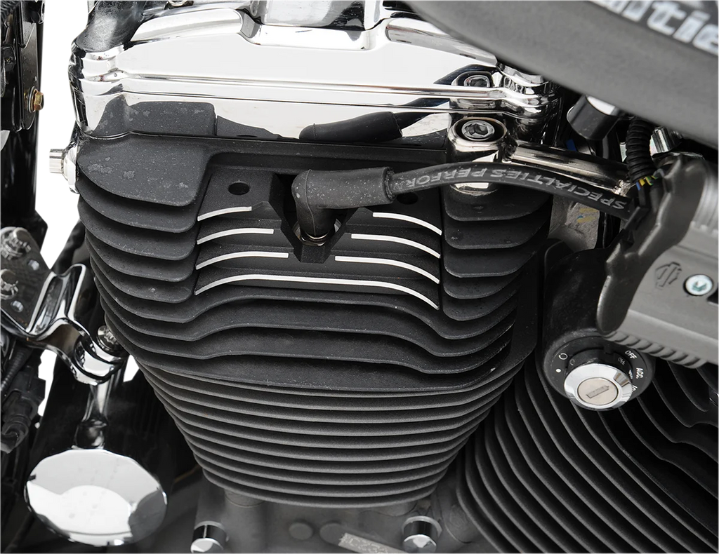DragSpecialties Spark Plug Cover - Black - Sportster 63426 - Side View
