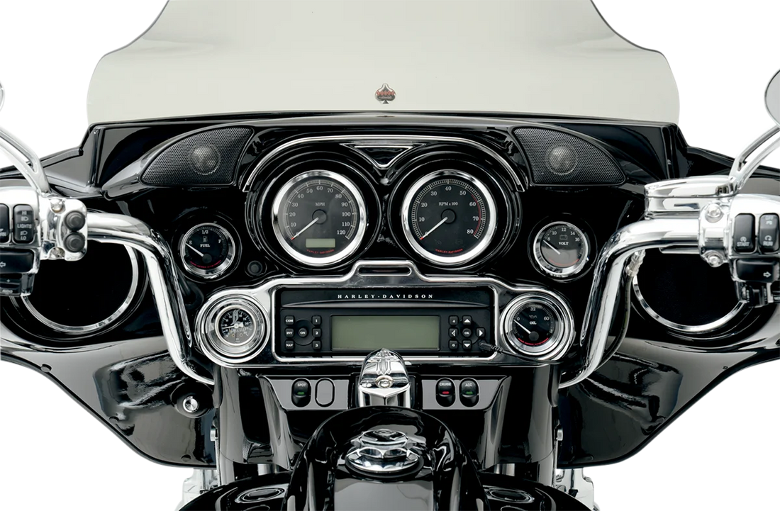 DragSpecialties Speaker Bezel - Chrome 2202-0063-SC-7 - Back View