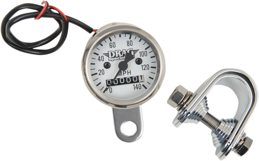 DragSpecialties Speedometer - Black - 2:1 Ratio - 1-7/8" 21-6961DS-BX15A - Detail View