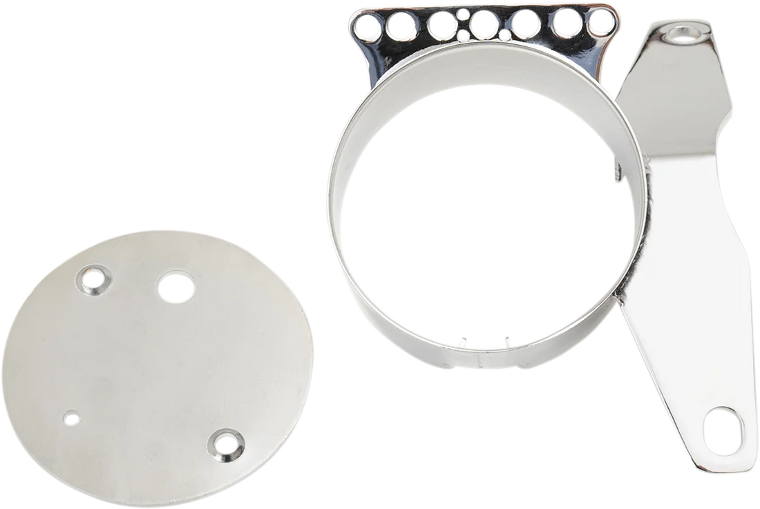 DragSpecialties Speedometer Relocation Bracket - Black 63231B - Side View