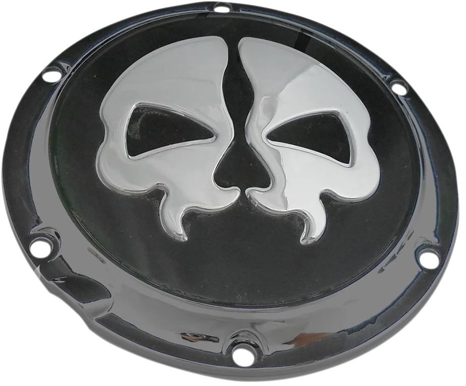 DragSpecialties Split Skull Derby Cover - Black 78044B - Main Product View