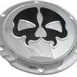 Load image into Gallery viewer, DragSpecialties Split Skull Derby Cover - Chrome 78044 - Main Product View