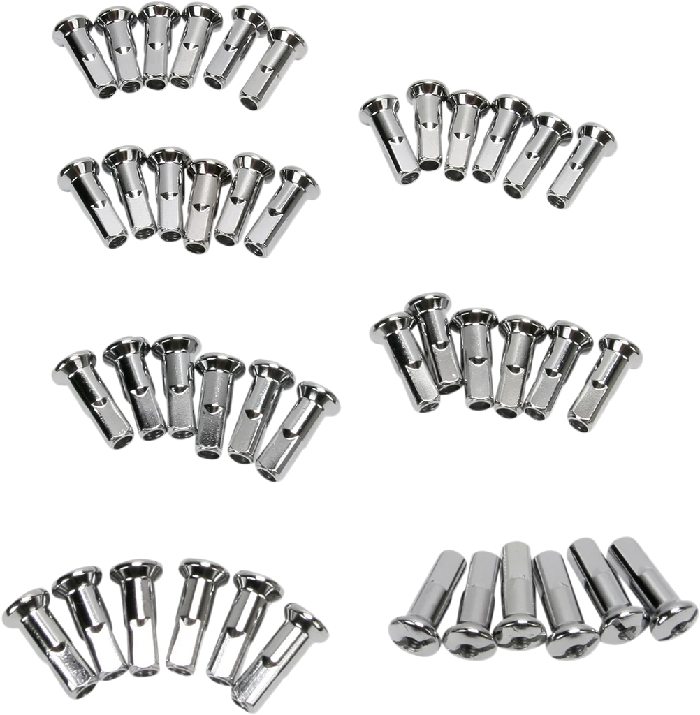 DragSpecialties Spoke Nipples - Chrome - Standard Length 16-0500S-42-HC3 - Main Product View