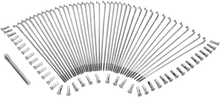 Load image into Gallery viewer, DragSpecialties Spoke Set - Drop Center - Front - Chrome - 21" W16-0518 - Side View