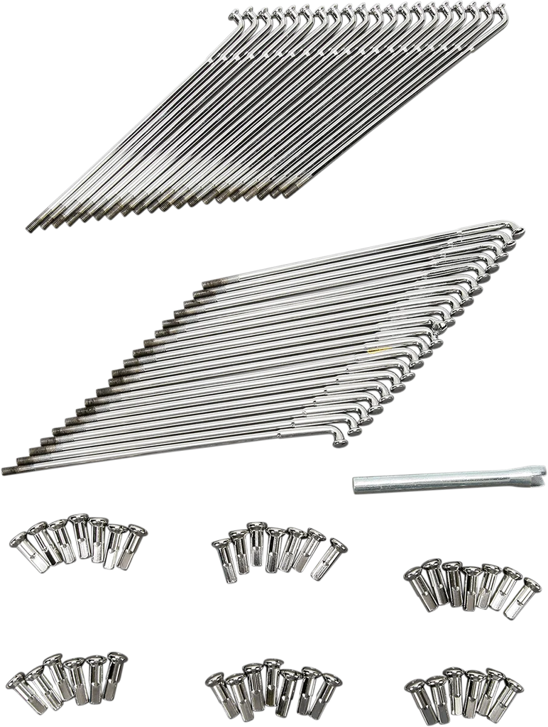 DragSpecialties Spoke Set - Front - Chrome - 8-1/4" 16-0515-BC629 - Main Product View