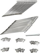 Load image into Gallery viewer, DragSpecialties Spoke Set - Front/Rear - Chrome - 8" 16-0532-BC629 - Main Product View