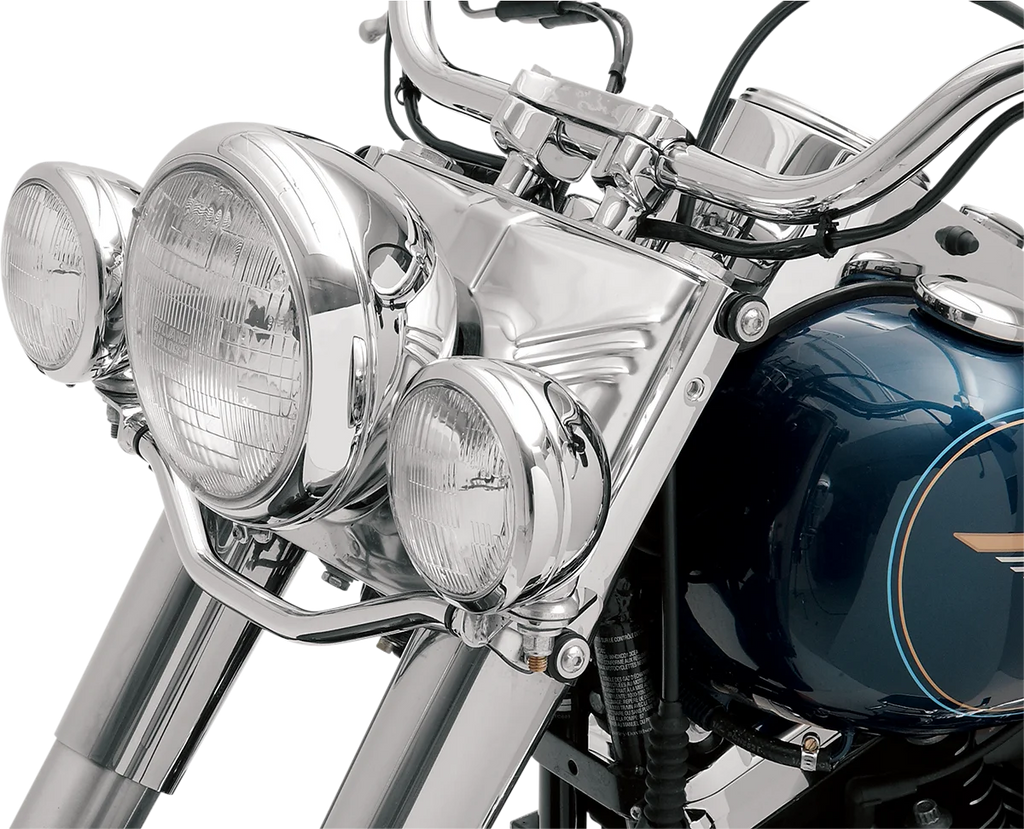 DragSpecialties Spotlight Mount - Chrome - '86-'99 FLST 20-0620-BX-LB2 - Side View