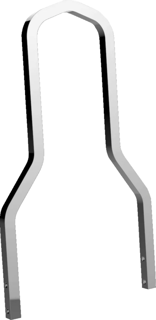 DragSpecialties Square Sissy Bar - Chrome - 10" H x 7.5" W X08-0041CS - Side View