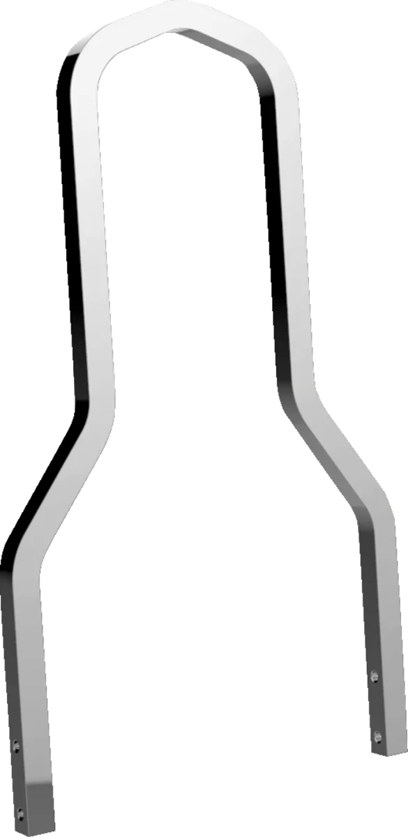 DragSpecialties Square Sissy Bar - Chrome - 15.4" H x 8.25" W X08-0045CT - Side View