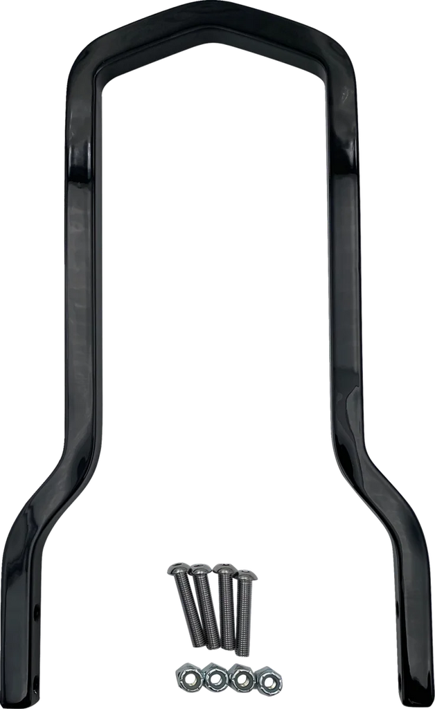 DragSpecialties Square Sissy Bar - Short - Black - 7.5" W X08-0041GBS - Main Product View