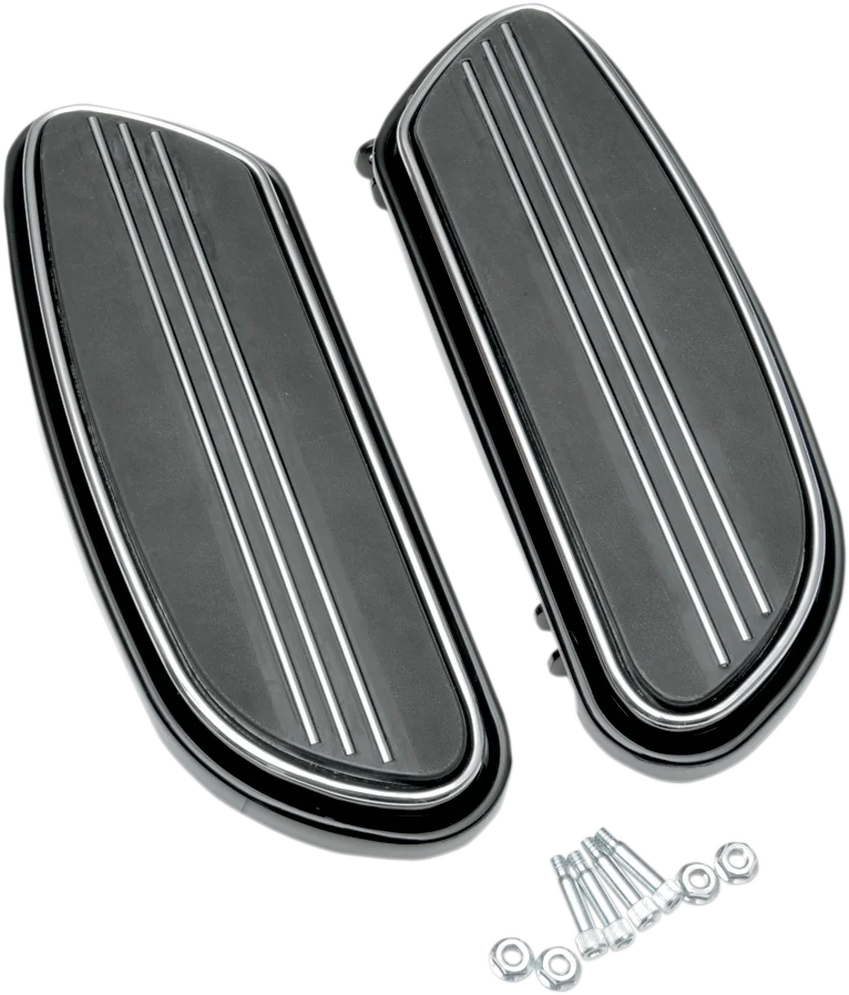 DragSpecialties Sweeper Floorboards - Driver - Black - FL P17-0431B - Main Product View
