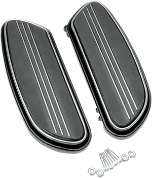 DragSpecialties Sweeper Floorboards - Driver - Black - FL P17-0431B - Main Product View