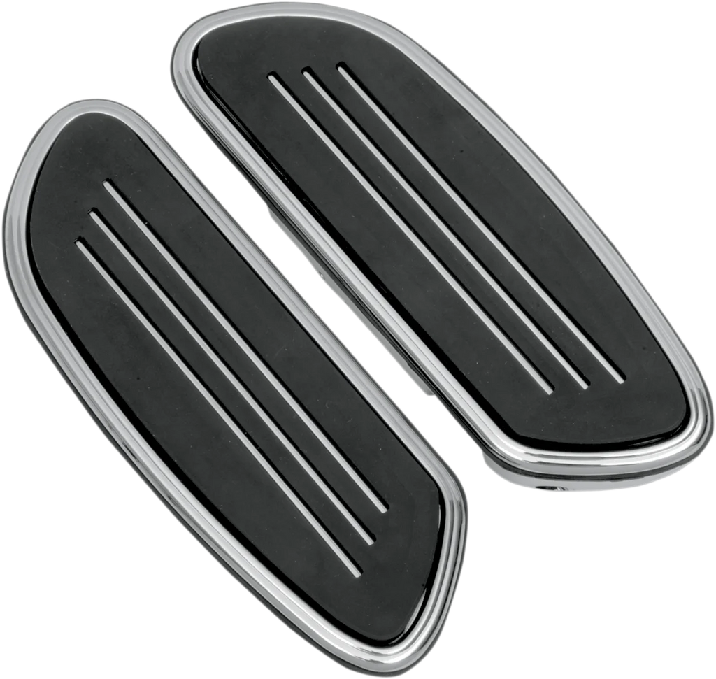 DragSpecialties Sweeper Floorboards - Driver - Black - FL P17-0431B - Side View