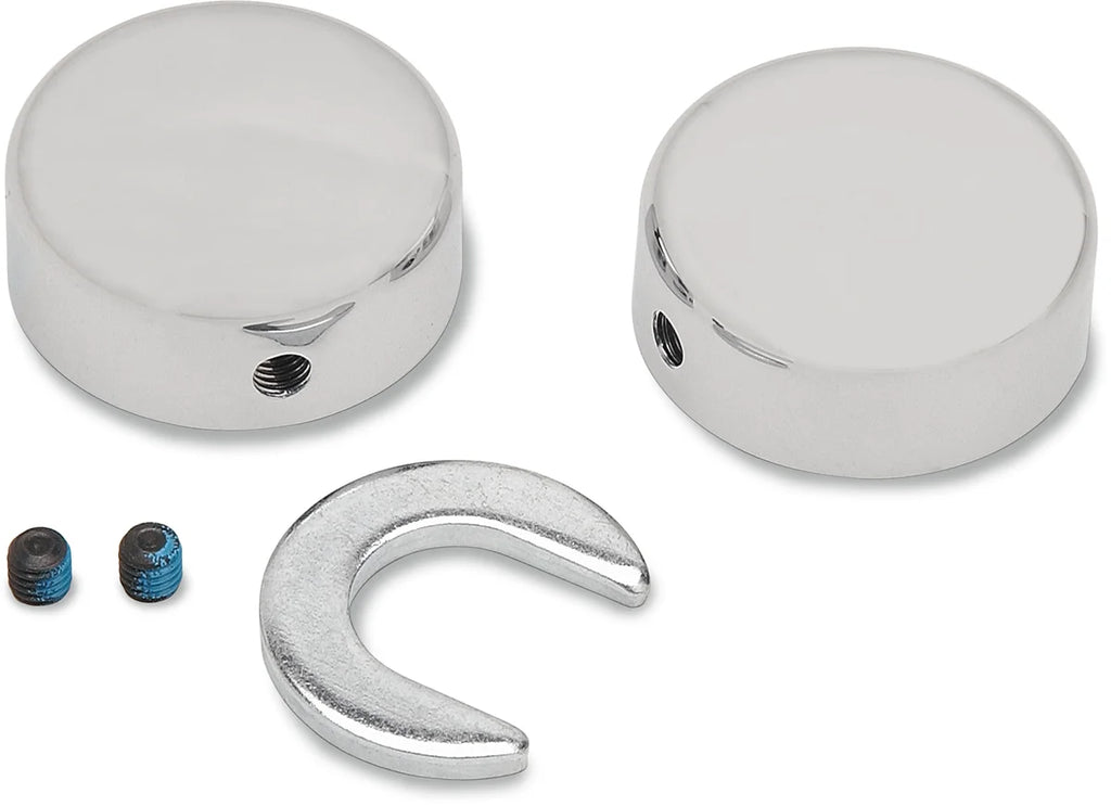 DragSpecialties Swingarm Pivot Bolt Cover - Chrome 16.0207 - Main Product View