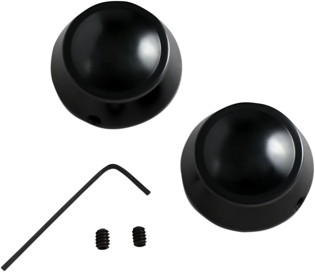 DragSpecialties Swingarm Pivot Bolt Cover - Gloss Black C16-0225B - Main Product View