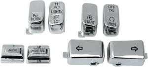 DragSpecialties Switch Caps - Audio - Chrome H18-033600-C - Main Product View