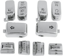 Load image into Gallery viewer, DragSpecialties Switch Caps - Audio/Cruise - Chrome H18-033700-C - Main Product View