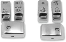 Load image into Gallery viewer, DragSpecialties Switch Caps - Chrome H07-0340CO-C - Main Product View
