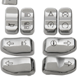 Load image into Gallery viewer, DragSpecialties Switch Caps - Chrome H18-0350CO-C - Main Product View