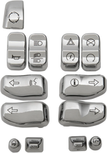 Load image into Gallery viewer, DragSpecialties Switch Caps - Chrome H18-0350CO-C - Main Product View