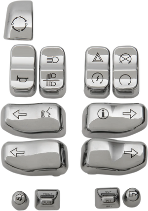 DragSpecialties Switch Caps - Chrome H18-0350CO-C - Main Product View