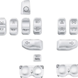 Load image into Gallery viewer, DragSpecialties Switch Caps - Chrome H18-0356CO-C - Main Product View