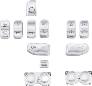 DragSpecialties Switch Caps - Chrome H18-0356CO-C - Main Product View