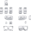 Load image into Gallery viewer, DragSpecialties Switch Caps - Chrome H18-0357CO-C - Main Product View