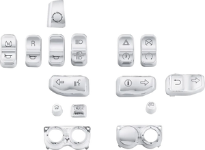DragSpecialties Switch Caps - Chrome H18-0357CO-C - Main Product View