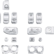 Load image into Gallery viewer, DragSpecialties Switch Caps - Chrome H18-0358CO-C - Main Product View