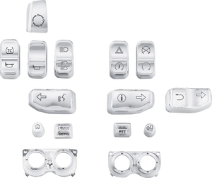 DragSpecialties Switch Caps - Chrome H18-0358CO-C - Main Product View